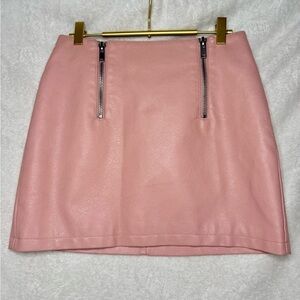 Forever 21 Pink Mini Skirt with Zipper Details